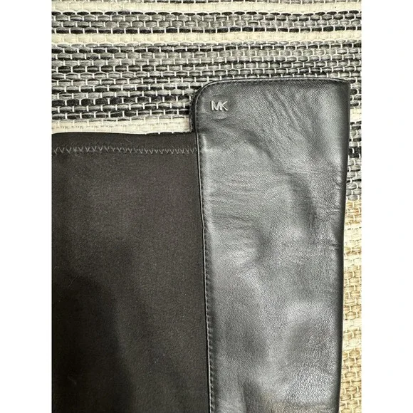 Michael Kors Boots Womens Size‎ 5.5 Black Leather Knee High Stretch Riding - Picture 8 of 10